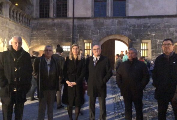 Clermont-en-Genevois / Illumination du château par l’association Les Lutins du Château