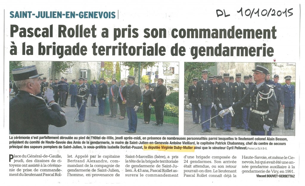 Prise Cdt gendarmerie Rollet DL10-10-2015