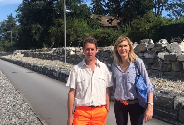 Visite du chantier de la gare de Chêne-Bourg dans le cadre du Projet CEVA.