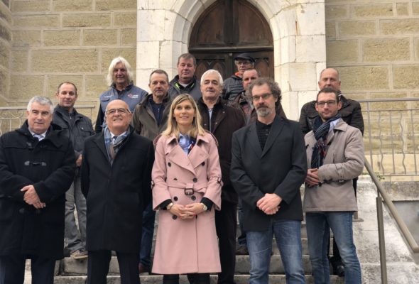 Challonges / inauguration des travaux d’aménagement de la sortie de Challonges et chemin du Félaz