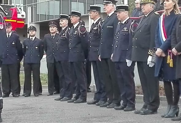 Annemasse / cérémonie de la Sainte Barbe au centre de secours principal