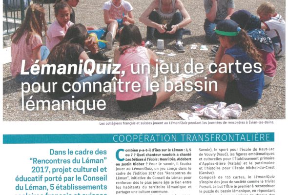 Présentation du LémaniQuizz dans le cadre du Conseil du Léman