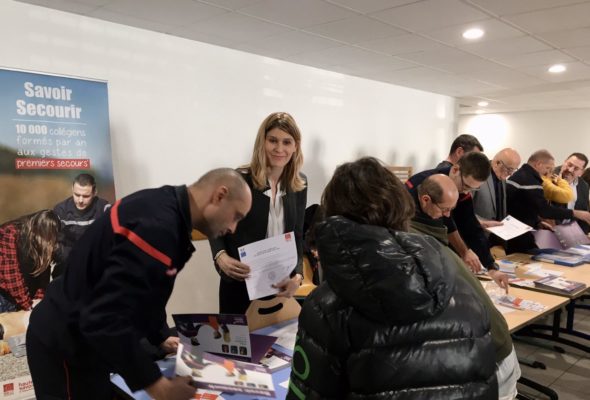 Frangy / remise du Savoir Secourir aux collégiens de 4ème