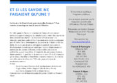 Je participerai à l’émission de France 3 « Dimanche en politique » à 11h30 sur le thème « Et si les Savoie ne faisaient qu’une ? »