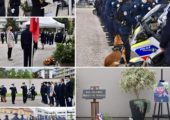 👮♂️🇫🇷 Annemasse / Cérémonie départementale organisée à la mémoire des policiers morts pour la France et hommage au commandant de police Eric MASSON mortellement blessé par balles le 5 mai 2021 en opération de police alors qu’il procédait au contrôle d’un trafiquant de produits stupéfiants.