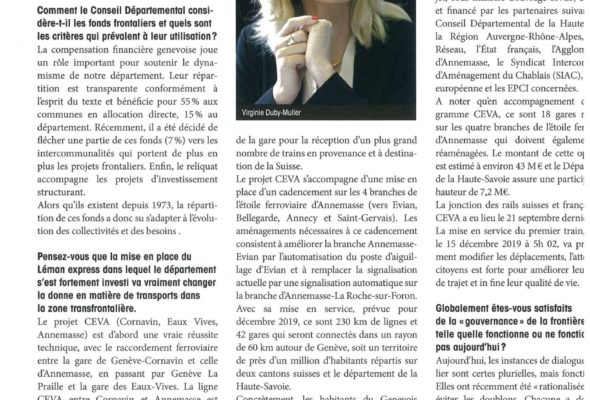 Interview sur le phénomène frontalier (Eco Savoie Mont-Blanc)