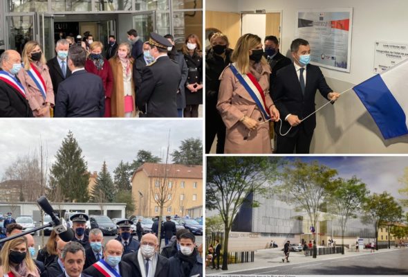 Déplacement de Gérald Darmanin, ministre de l’intérieur, pour inaugurer l’hôtel de police d’Annemasse